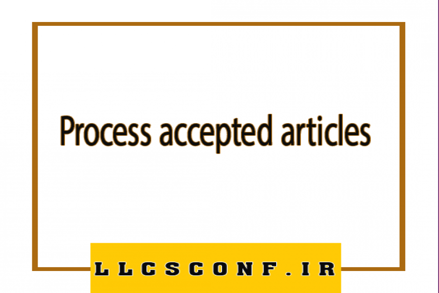 The application process for printing accepted articles in journals